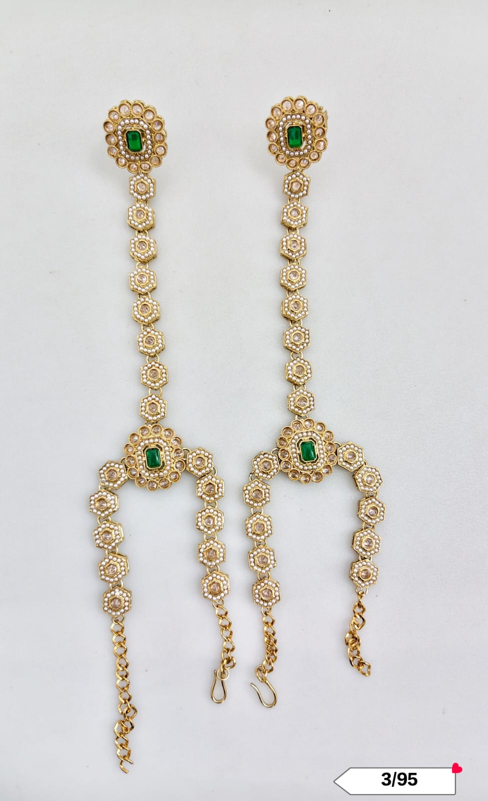 Antique Gold Plated Hathpanja Set